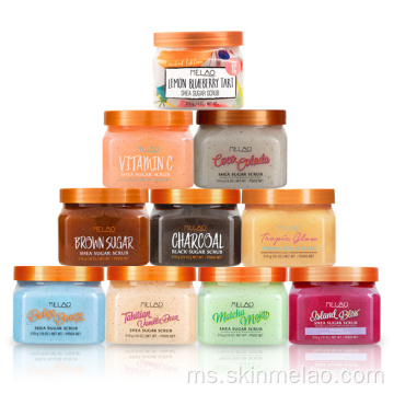 Scrub shea shea shea organik mencerahkan badan